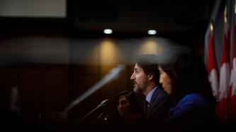 PM Trudeau speaks to the media