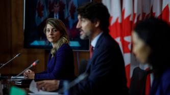 PM Trudeau, Minister Joly and Doctor Tam speak with media