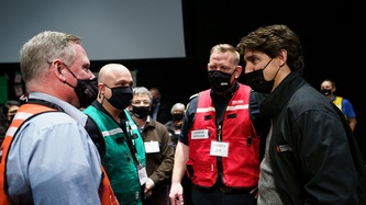 Prime Minister Trudeau meets with first responders and members of the ...