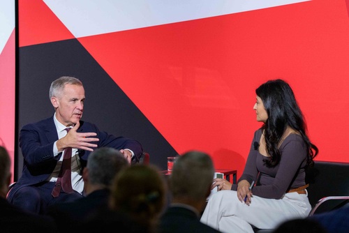 Prime Minister Mark Carney participates in a featured conversation on Budget 2025 with the Canadian Club Toronto.