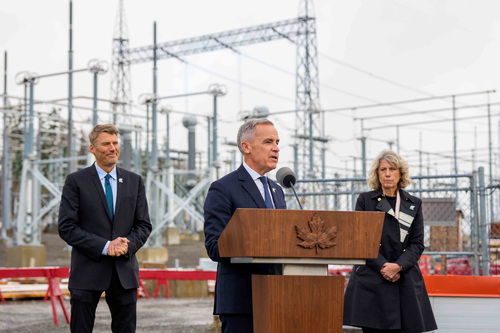 Prime Minister Mark Carney delivers remarks to announce the second tranche of nation-building projects referred to the Maj...