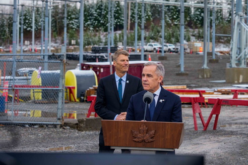 Prime Minister Mark Carney delivers remarks to announce the second tranche of nation-building projects referred to the Maj...